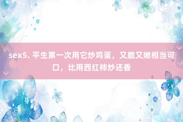 sex5. 平生第一次用它炒鸡蛋，又脆又嫩相当可口，比用西红柿炒还香