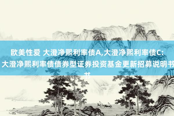 欧美性爱 大澄净熙利率债A，大澄净熙利率债C: 大澄净熙利率债债券型证券投资基金更新招募说明书