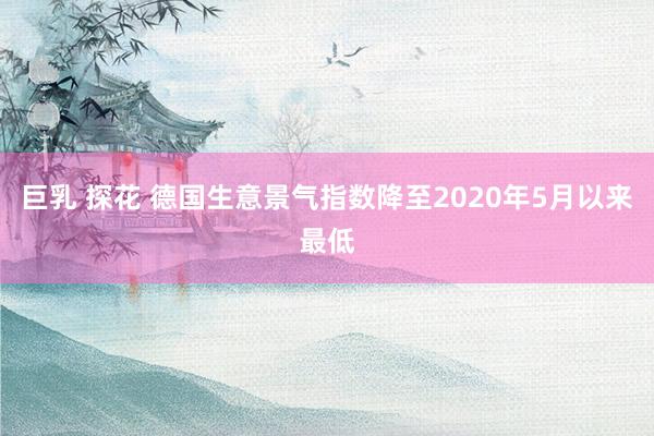 巨乳 探花 德国生意景气指数降至2020年5月以来最低