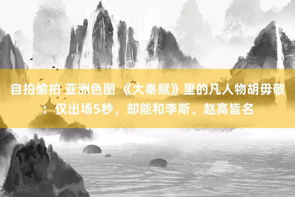 自拍偷拍 亚洲色图 《大秦赋》里的凡人物胡毋敬：仅出场5秒，却能和李斯、赵高皆名