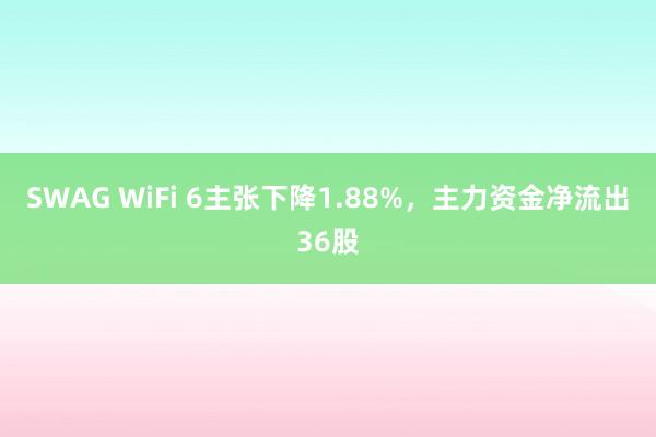SWAG WiFi 6主张下降1.88%，主力资金净流出36股