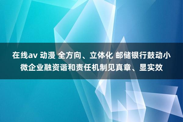 在线av 动漫 全方向、立体化 邮储银行鼓动小微企业融资谐和责任机制见真章、显实效