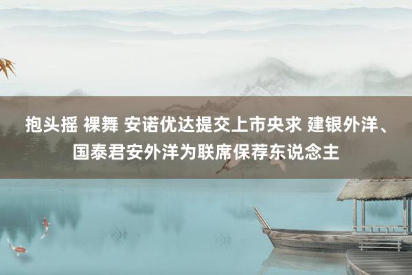 抱头摇 裸舞 安诺优达提交上市央求 建银外洋、国泰君安外洋为联席保荐东说念主