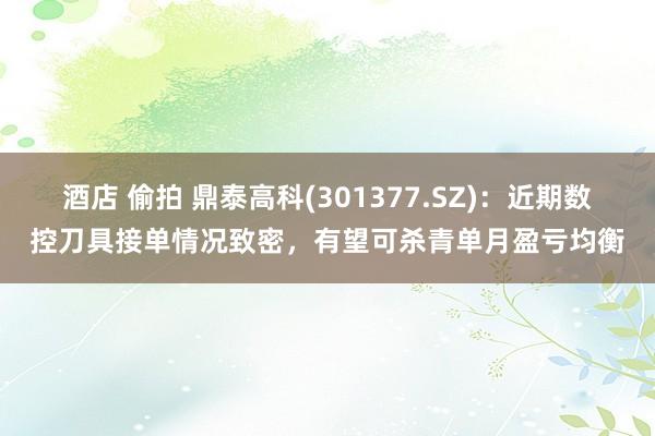 酒店 偷拍 鼎泰高科(301377.SZ)：近期数控刀具接单情况致密，有望可杀青单月盈亏均衡