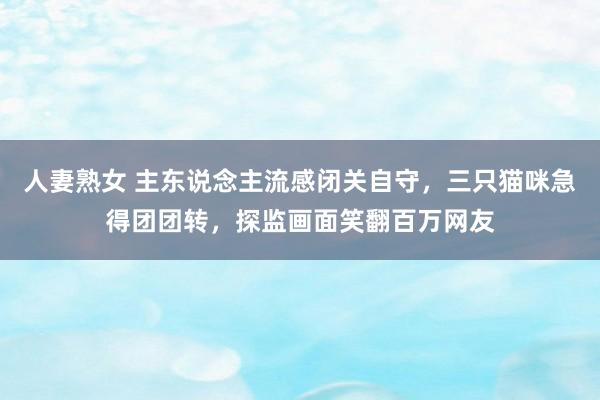 人妻熟女 主东说念主流感闭关自守，三只猫咪急得团团转，探监画面笑翻百万网友
