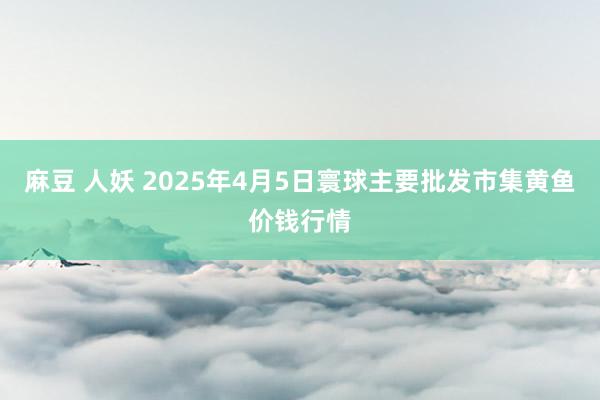 麻豆 人妖 2025年4月5日寰球主要批发市集黄鱼价钱行情