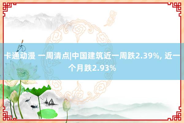 卡通动漫 一周清点|中国建筑近一周跌2.39%， 近一个月跌2.93%