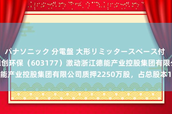 パナソニック 分電盤 大形リミッタースペース付 露出・半埋込両用形 德创环保（603177）激动浙江德能产业控股集团有限公司质押2250万股，占总股本10.91%