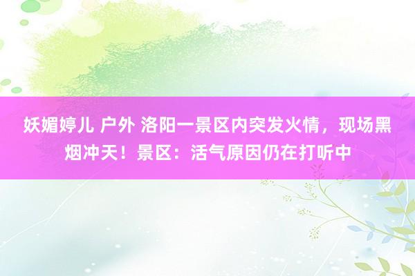 妖媚婷儿 户外 洛阳一景区内突发火情，现场黑烟冲天！景区：活气原因仍在打听中
