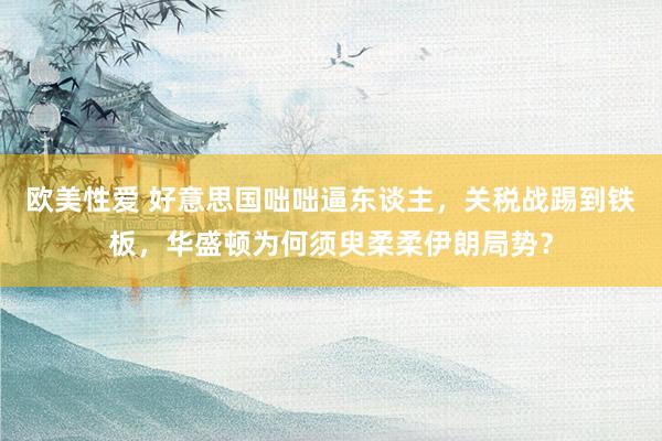 欧美性爱 好意思国咄咄逼东谈主，关税战踢到铁板，华盛顿为何须臾柔柔伊朗局势？