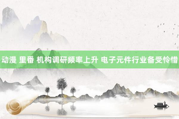 动漫 里番 机构调研频率上升 电子元件行业备受怜惜