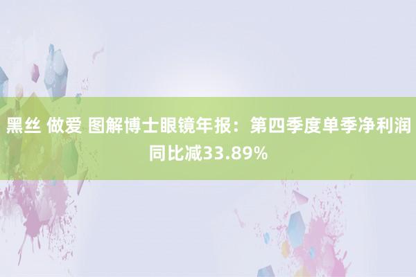 黑丝 做爱 图解博士眼镜年报：第四季度单季净利润同比减33.89%